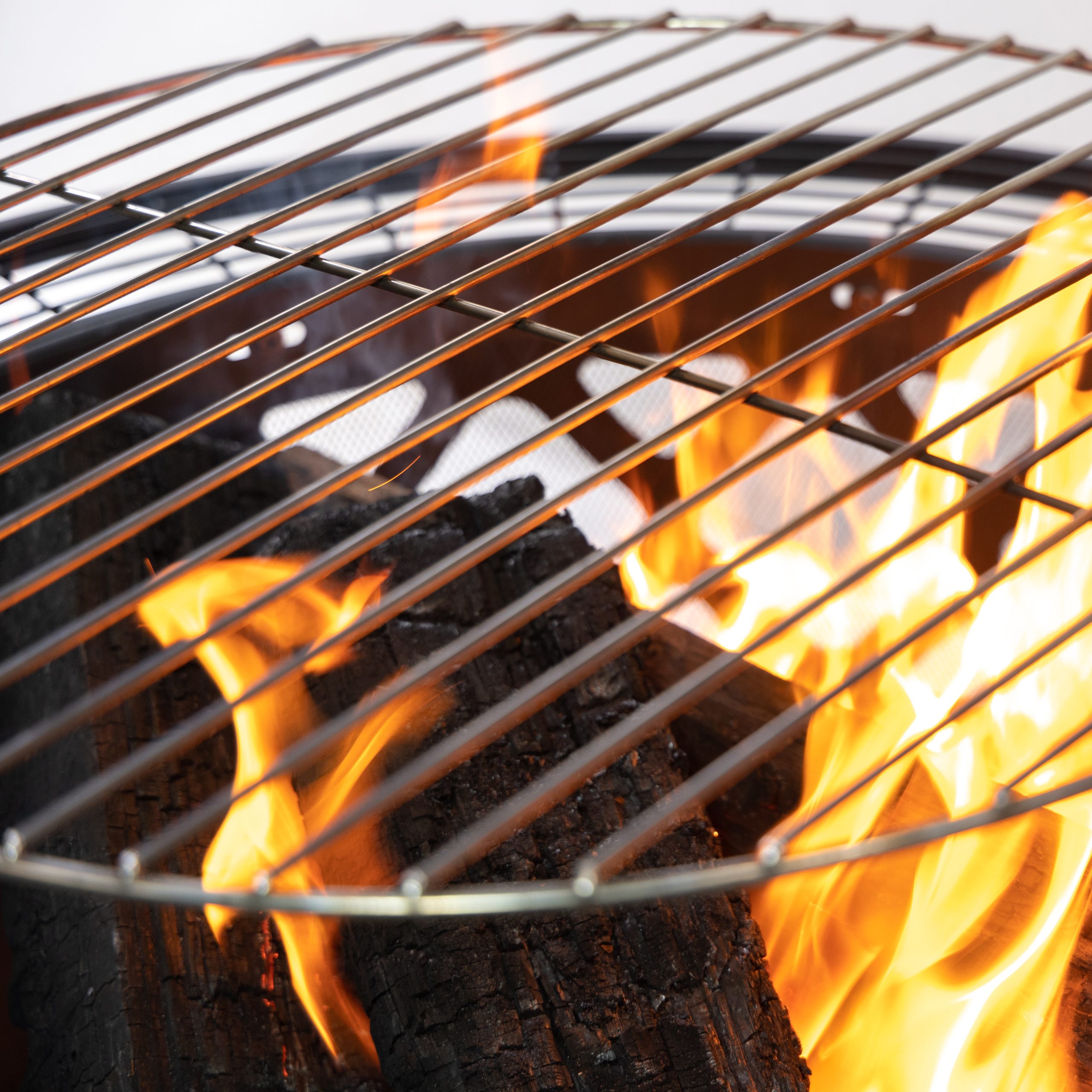Deko Living 33 Inch Diameter Outdoor Steel Wood Burning Fire Pit with 2 Cooking Grills, Rotisserie and Poker - Image 10