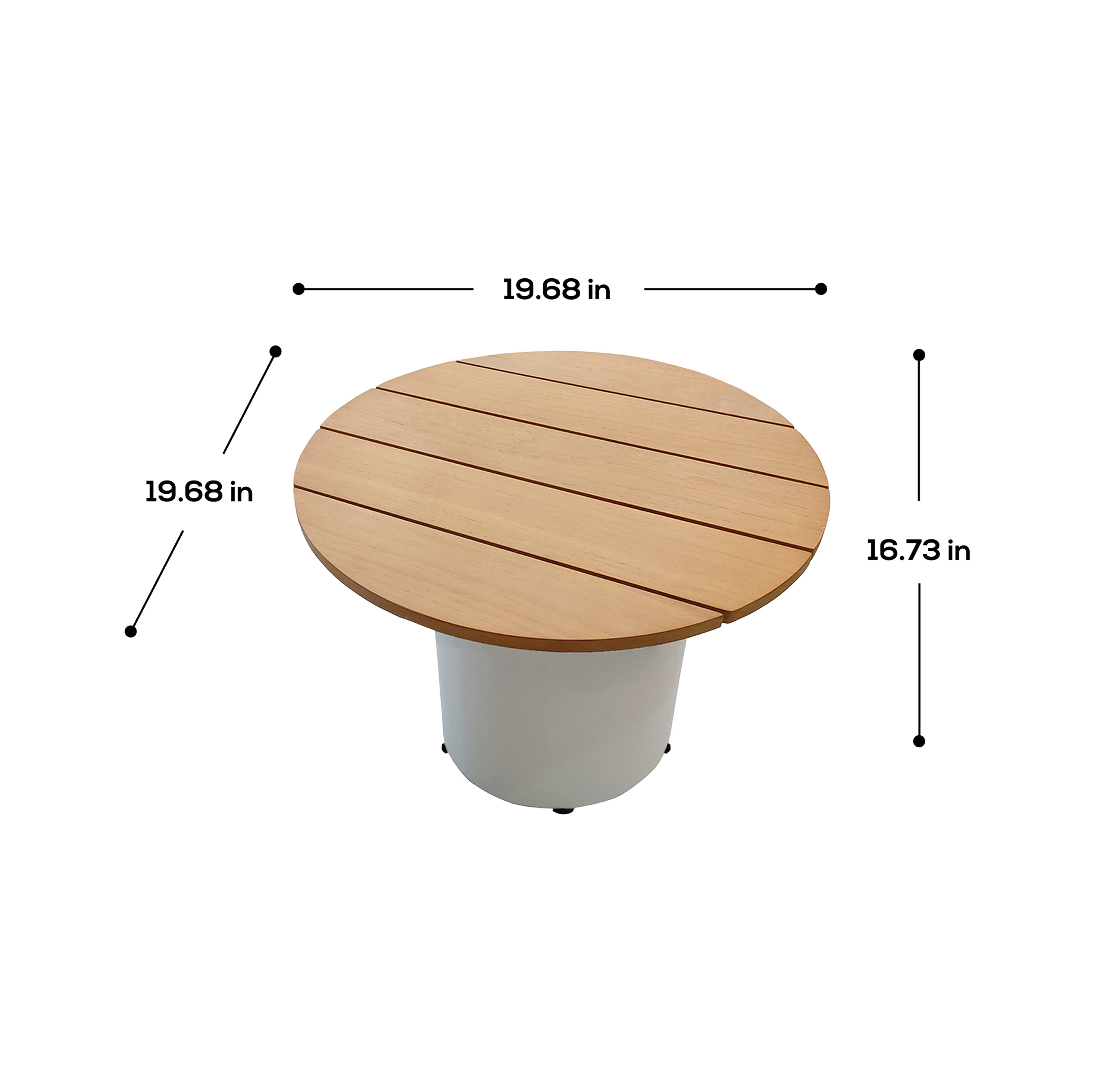 Deko Living 6 Place Seating Outdoor Cream Aluminum and Teak Contour Sofa Set - Image 10