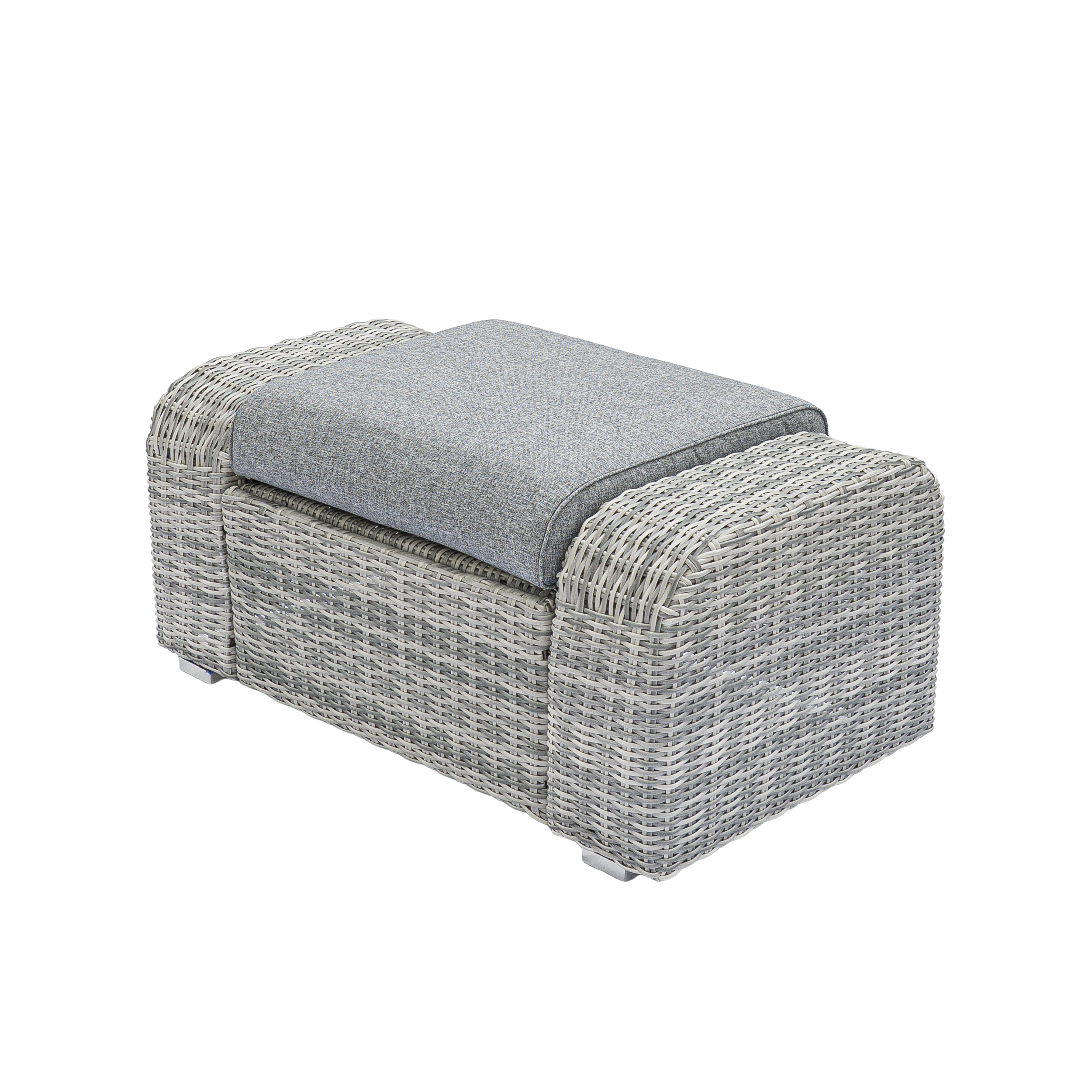 Deko Living 5 Place Seating Gray Outdoor Wicker Sofa and Sofa Chair Set with Table - Image 2