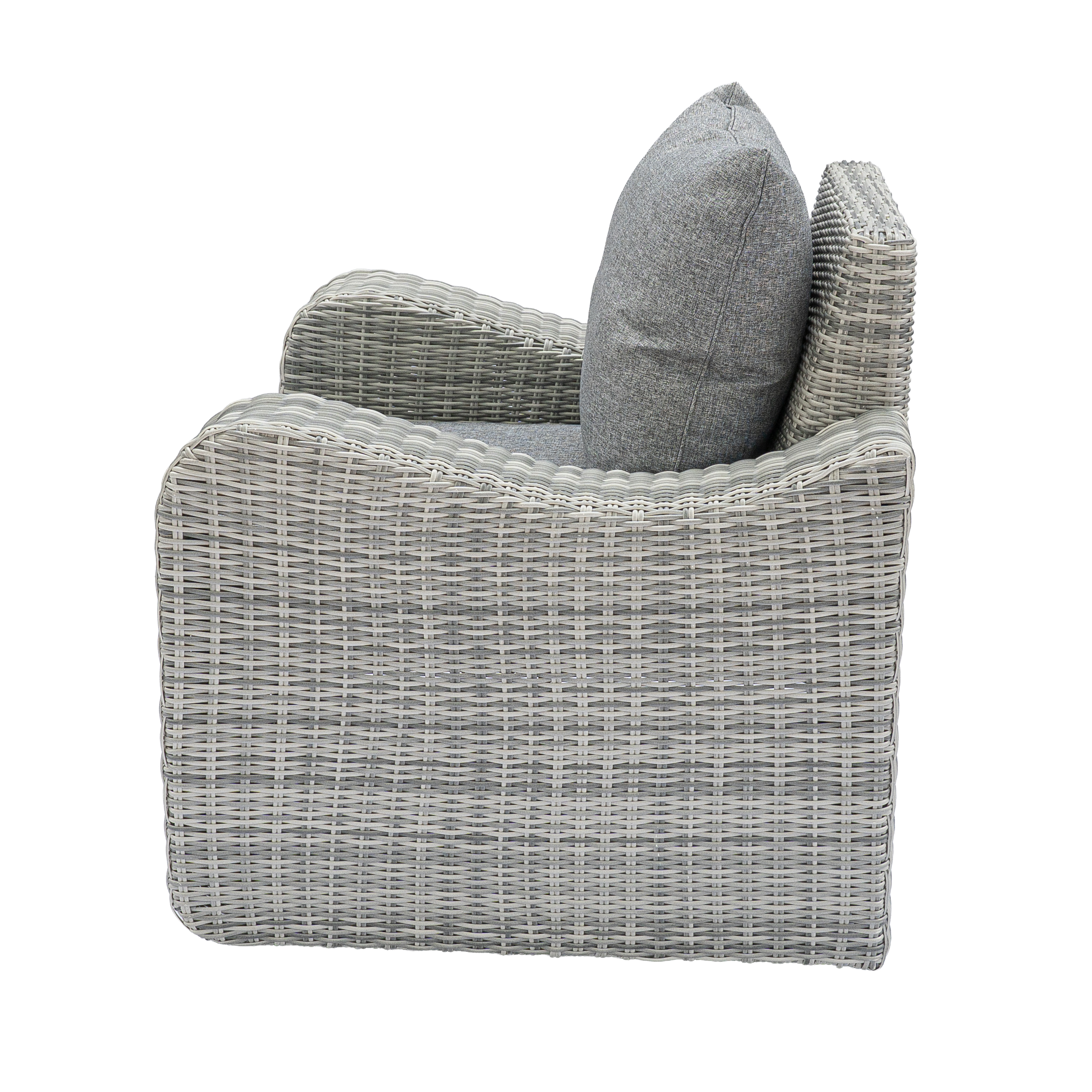 Deko Living 5 Place Seating Gray Outdoor Wicker Sofa and Sofa Chair Set with Table - Image 8