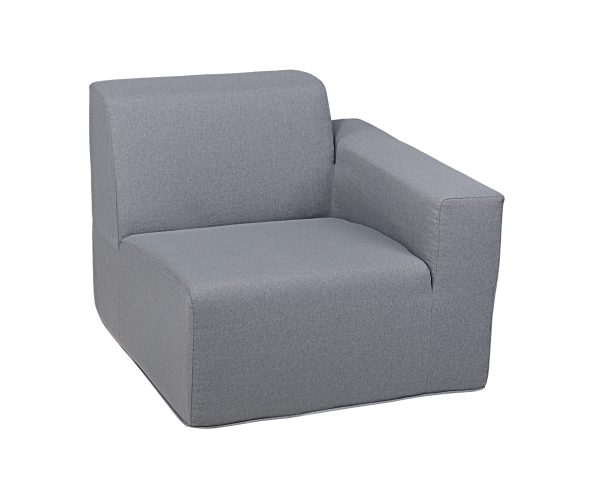 Deko Living 4 Place Seating  Gray Outdoor Compressed Foam Sectional Sofas and Ottoman Set • COP30017 - Image 5