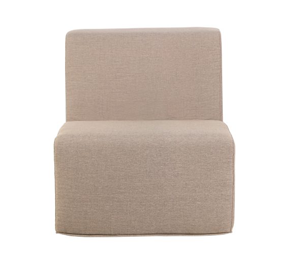 Deko Living Brown Outdoor Compressed Foam Armless Sectional Sofa Chair • COP30117ACH - Image 3