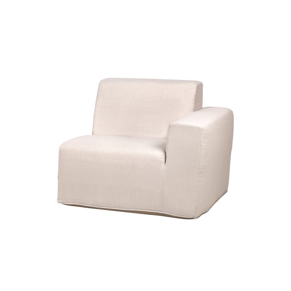 Deko Living 4 Place Seating  Beige Outdoor Compressed Foam Sectional Sofas and Ottoman Set • COP30217 - Image 4