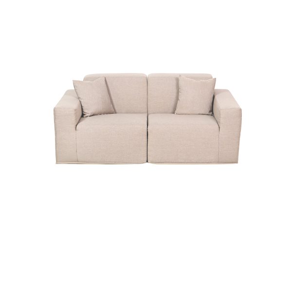 Deko Living 2 Place Seating  Beige Outdoor Compressed Foam Sectional Sofas • COP30217SET - Image 3