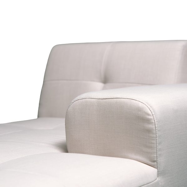 Deko Living 4 Piece Beige Outdoor Compressed Foam Sectional Sofa Lounger and Table Set • COP30218 - Image 8