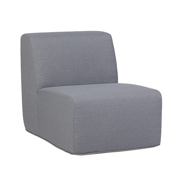 Deko Living 4 Place Seating  Gray Compressed Foam Sectional Sofa and Ottoman Set - Image 7