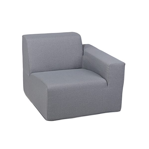 Deko Living 4 Place Seating  Gray Compressed Foam Sectional Sofa and Ottoman Set - Image 6