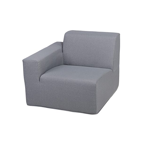 Deko Living 2 Place Seating  Gray Compressed Foam Sectional Sofa - Image 3