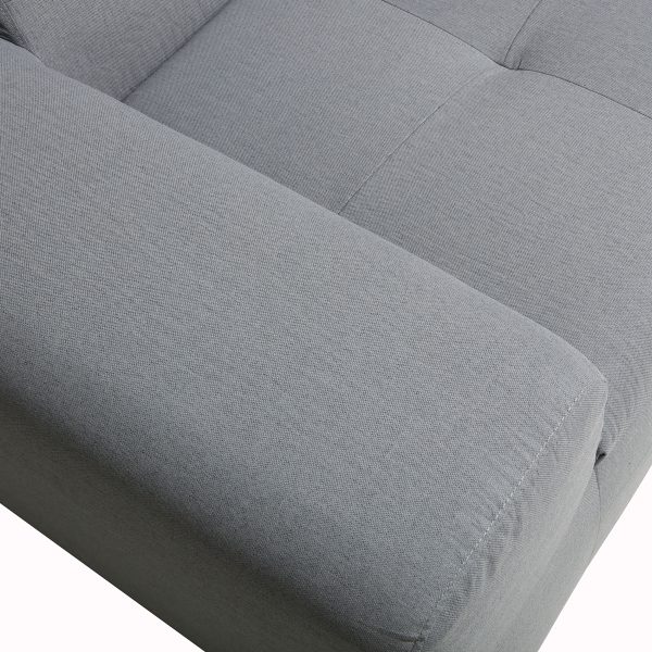 Deko Living 2 Place Seating  Gray Compressed Foam Sectional Sofa - Image 5