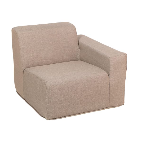 Deko Living 4 Place Seating  Brown Compressed Foam Sectional Sofa and Ottoman Set - Image 6