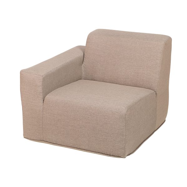 Deko Living 4 Place Seating  Brown Compressed Foam Sectional Sofa and Ottoman Set - Image 5