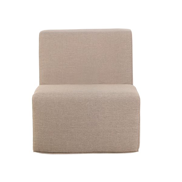 Deko Living Brown Compressed Foam Armless Sectional Sofa Chair - Image 4