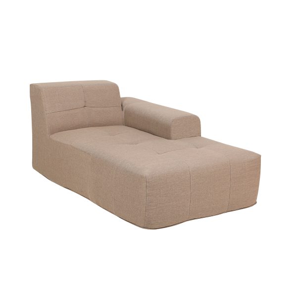 Deko Living 4 Piece Brown Compressed Foam Sectional Sofa Lounger and Table Set - Image 3