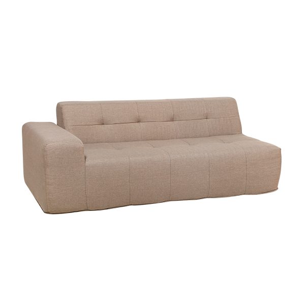 Deko Living 4 Piece Brown Compressed Foam Sectional Sofa Lounger and Table Set - Image 5