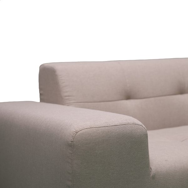 Deko Living 4 Piece Brown Compressed Foam Sectional Sofa Lounger and Table Set - Image 9