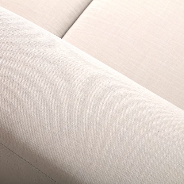 Deko Living 4 Place Seating  Beige Compressed Foam Sectional Sofa and Ottoman Set - Image 11
