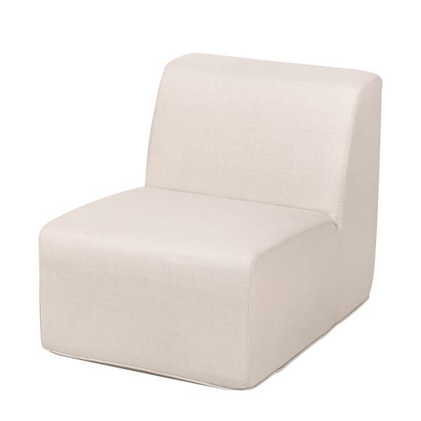 Deko Living Beige Compressed Foam Armless Sectional Sofa Chair - Image 4