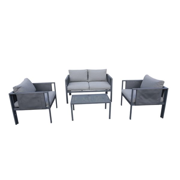 Deko Living 4 Place Seating Outdoor Gray Sofa and Table Set COP30014 - Image 5