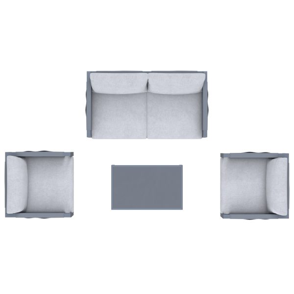 Deko Living 4 Place Seating Outdoor Gray Sofa and Table Set COP30014 - Image 7
