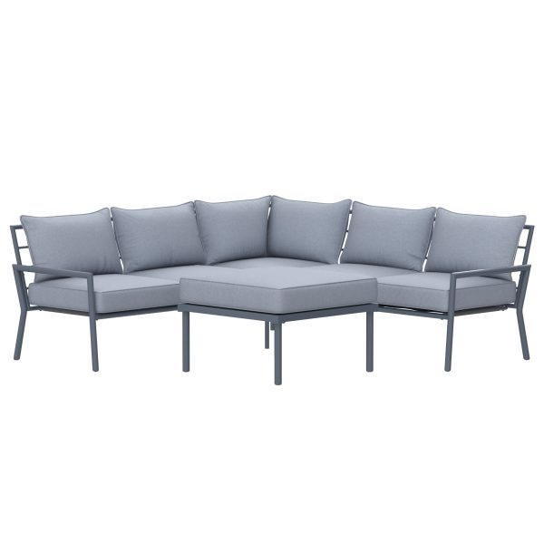 Deko Living 5 Place Seating Outdoor Gray Sofa and Ottoman Set COP30015 - Image 7
