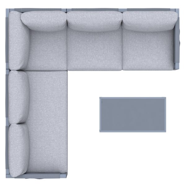 Deko Living 5 Place Seating Outdoor Gray Sofa and Table Set COP30016 - Image 9