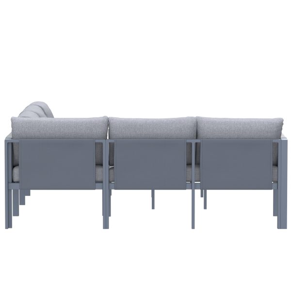 Deko Living 5 Place Seating Outdoor Gray Sofa and Table Set COP30016 - Image 6