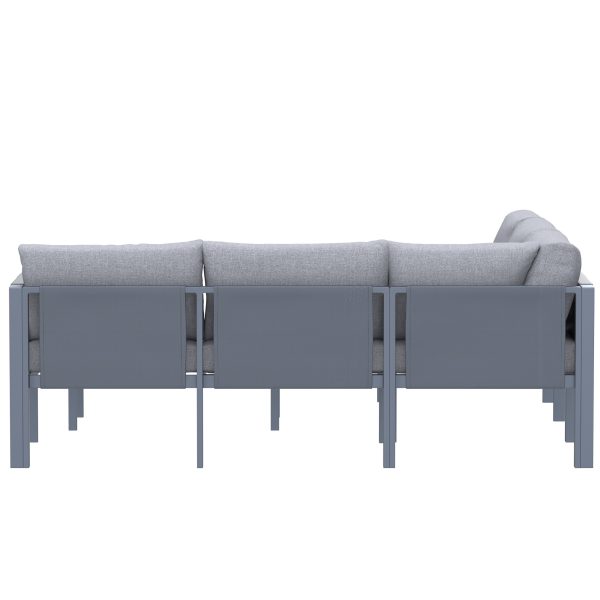 Deko Living 5 Place Seating Outdoor Gray Sofa and Table Set COP30016 - Image 7