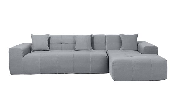 Deko Living 4 Piece Gray Compressed Foam Sectional Sofa Lounger and Table Set - Image 4