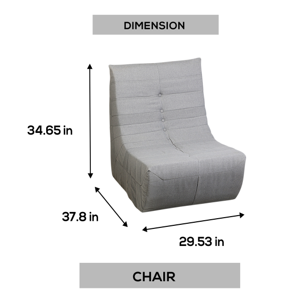 Deko Living Gray Compressed Foam Chair - Image 10