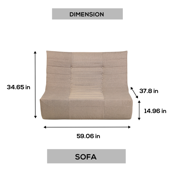 Deko Living Brown Compressed Foam Sofa - Image 9