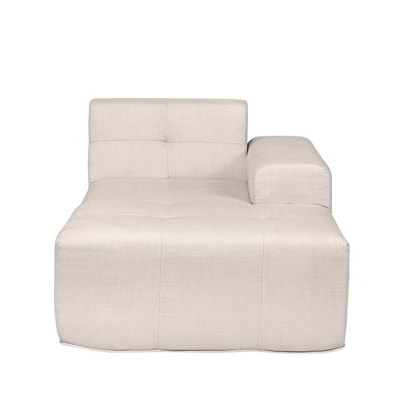 Deko Living 4 Piece Beige Compressed Foam Sectional Sofa Lounger and Table Set - Image 6