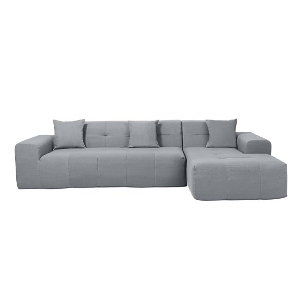 Deko Living 4 Piece Gray Outdoor Compressed Foam Sectional Sofa Lounger and Table Set • COP30018 - Image 4