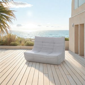 Deko Living Gray Outdoor Compressed Foam Sofa • COP30019SOF